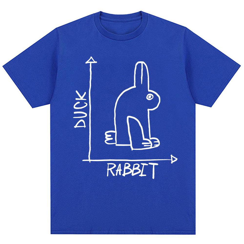 Funny Rabbit Duck Design Meme T Shirt Fashion Men Women Humor Cute Short Sleeve Oversized 100% Cotton Casual T Shirts Streetwear