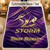 Flanelinis pledasMelbourne Storm Individualus vardas Tekstas Personalizuotas Minkštas Šiltas Pledas Namų Dekoras Dovana