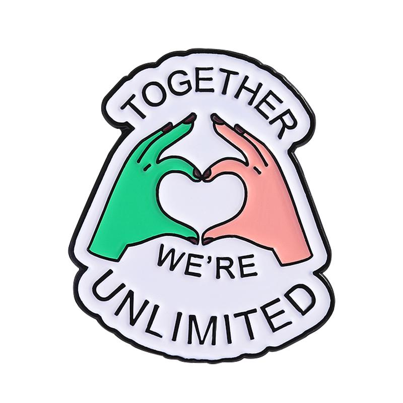 

Together We re Unlimited Enamel Pin Magic Fantasy Movies Metal Brooch Lapel Backpack Badge Funny Jewelry Gift for Wicked Fan