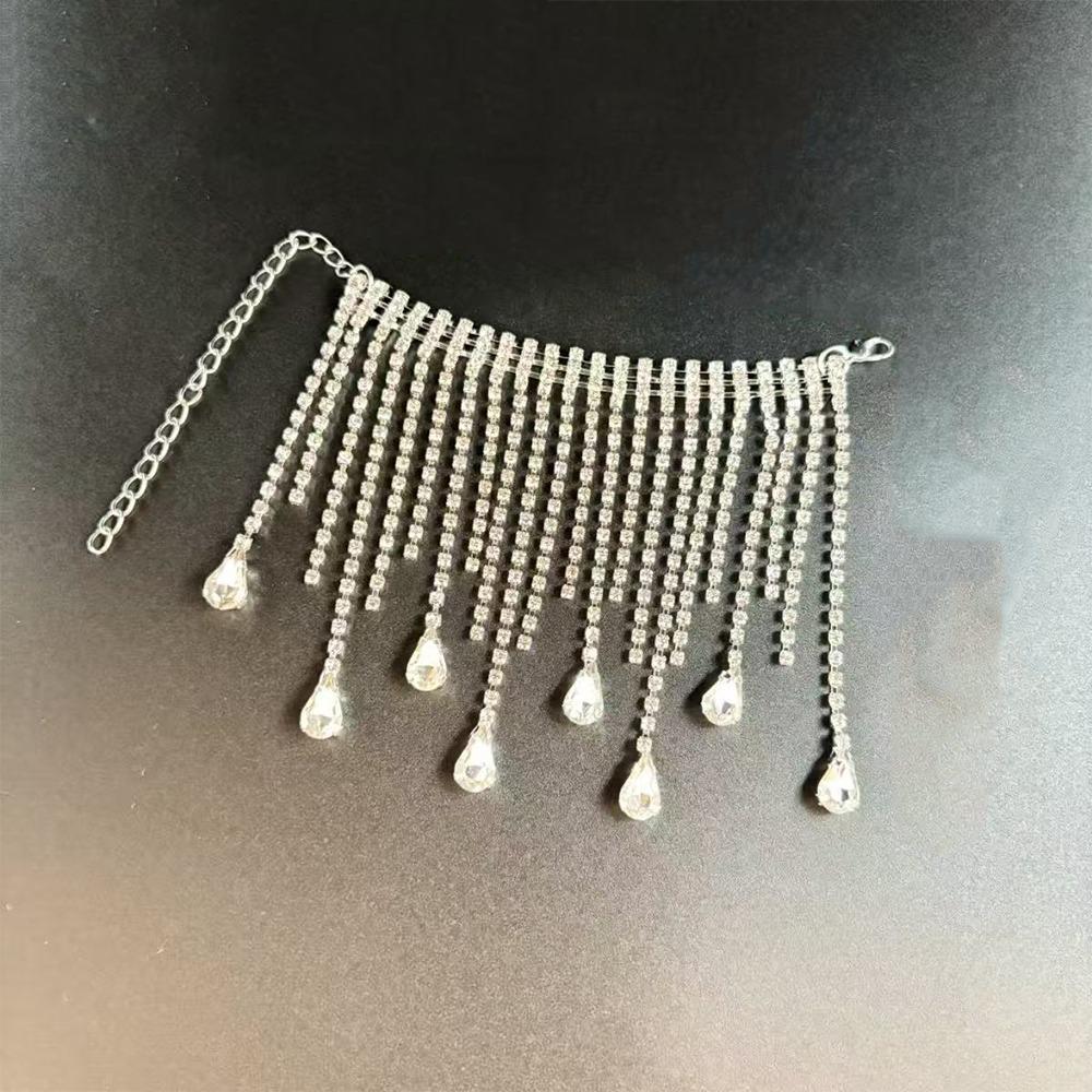 

Colored Crystal Crystal Fringe Bottle Cover Bottle Chain Pendant Party Centerpieces Style A