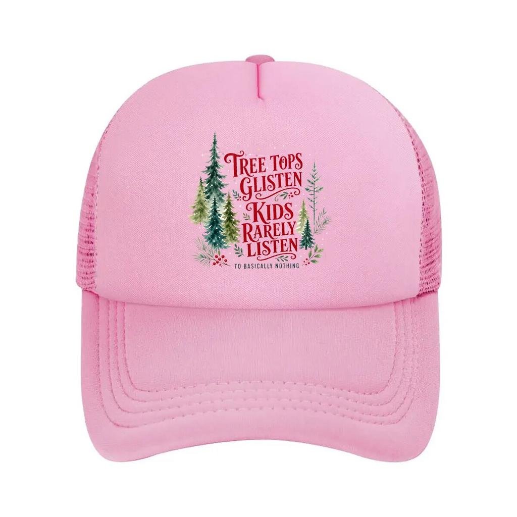 Humorous Watercolor Holiday Forest Q  Mesh Baseball Cap Hip Hop