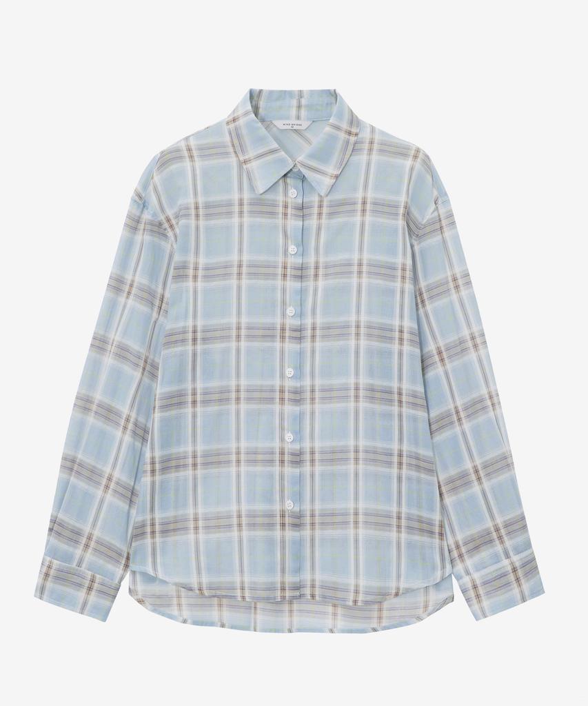 MIND BRIDGE WOMEN [On][W] Sheer Check Shirt