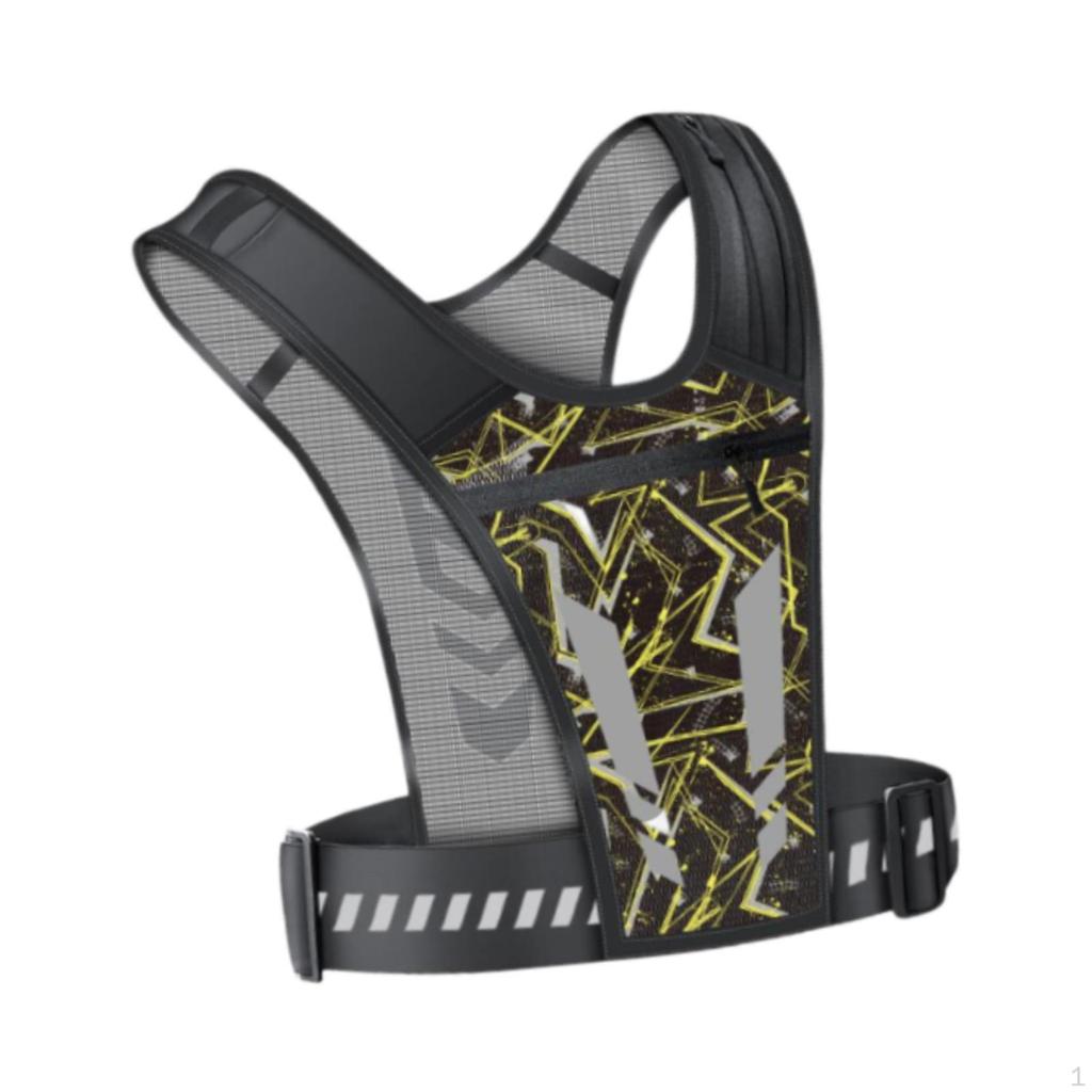 Running Vest Sports Bag with Reflective Strips Chest Pack Breathable Hydration for Outdoor