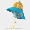 Kids Dinosaur Sun Hat Summer Mesh Breathable UV Protection Bucket Cap for Boys and Girls Fashionable Shade