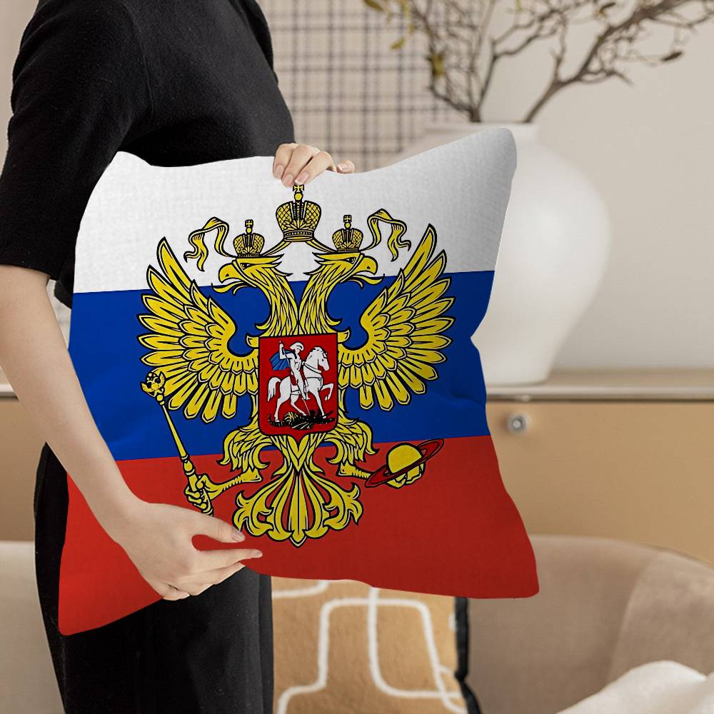 R-Russian Flag Cushion Cover Pillow Cover Decor Pillowcase Printed Cushion Case For Couch