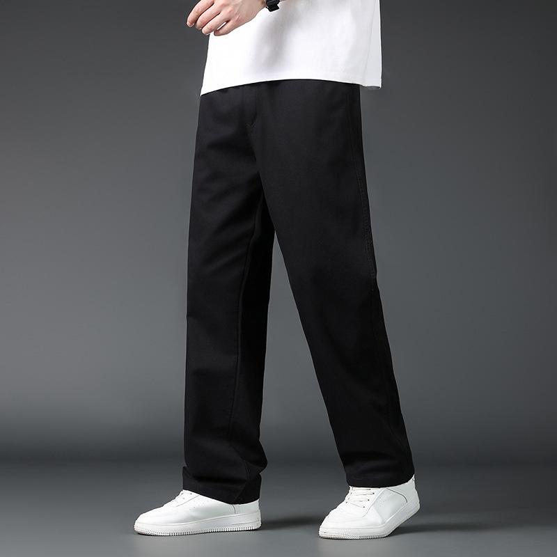 

New men s plus-size wide-leg loose straight sports pants casual trousers M чёрный