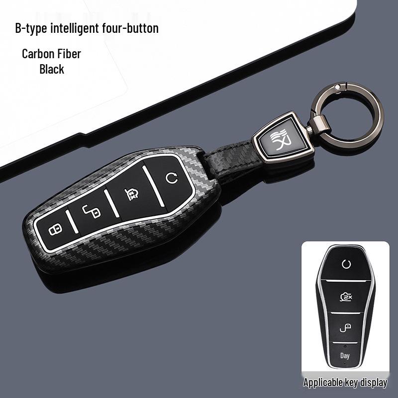 BYD Han DMi Elite & Han L EV Key Case with Card Holder & Buckle for Honor Edition