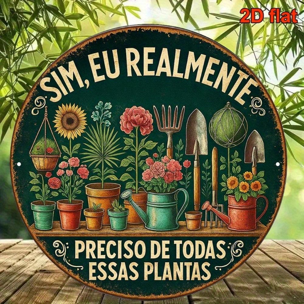 

Vintage Floral Aluminum Wall Art Round Rustic Home Decor Sign 20x20 разноцветный