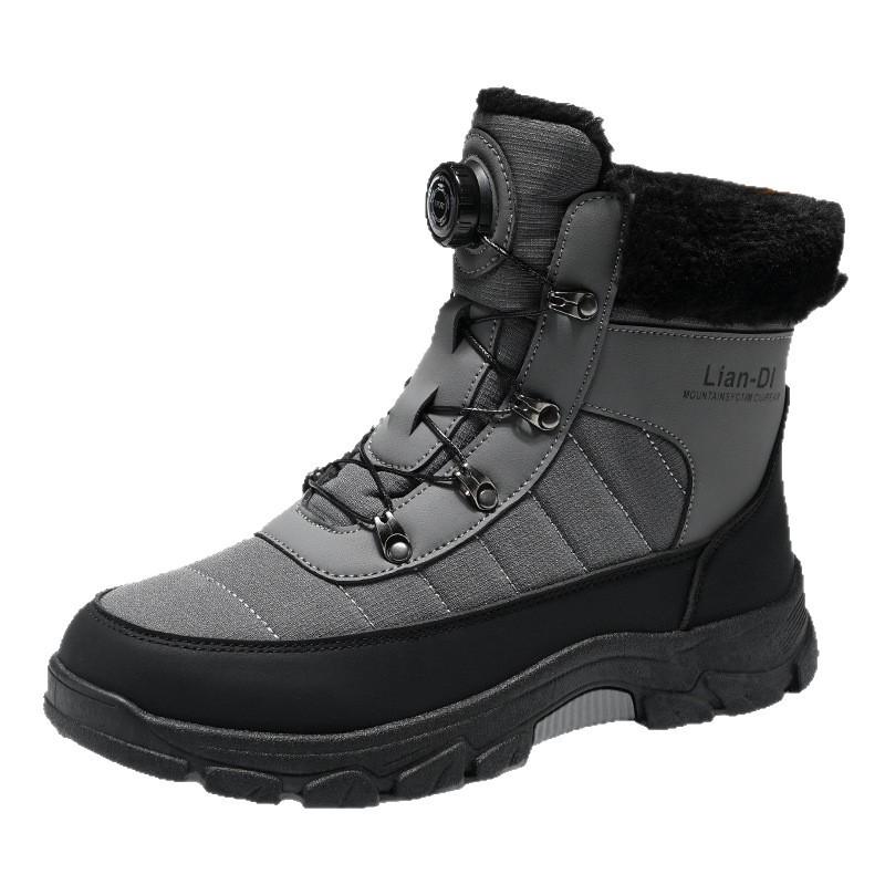 Warm snow boots piled thickened cotton boots outdoor skiing waterproof and non-slip cotton shoes Martin boots
