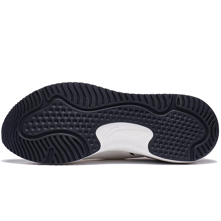 Li Ning Cushioning Slip Resistant Abrasion Resistant Breathable Lightweight Low Top Running Shoes Men's White ARST081-3