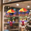 Magic Flying Parachuting Santa LED Lights USB/Battery/Solar Powered Funny Family Christmas Eve Decorations Ornament String Light