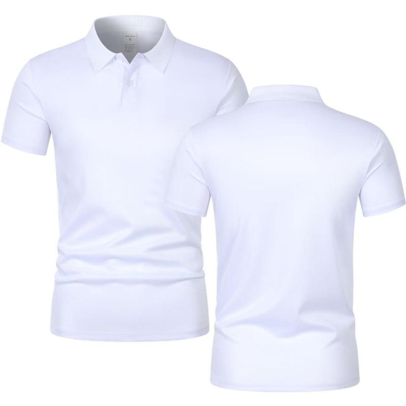 2025 Neues Sommer Herren Kurzarm Hemdkragen T-Shirts Neues Einfarbig Lässiges Poloshirt Trendig Atmungsaktiv Locker Basis Spleiß Oberteil