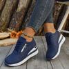 2025 Women Shoes Fashion Wedge Platform Sneakers Four Seasons Casual Shoe Lace-Up Wedge Heel Vulcanized Shoes Women Tenis Shoes