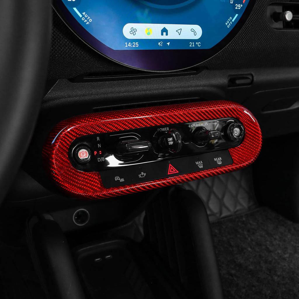 AIRSPEED Carbon Fiber Interior Central Control Panel Frame Sticker for Mini Cooper Countryman Aceman F65 F66 F67 U25 J01 EV J05 Customizable Interior