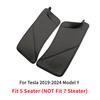 For Tesla Model Y 2019-2023 Rear Door Sill Pad Leather Guards Threshold Bumper Strip Protective Cover Rear Seat Anti Kick Pads