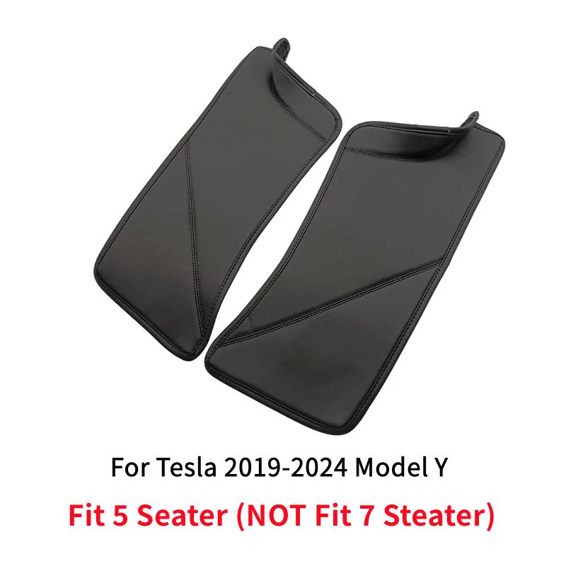 

Для Tesla Model Y 2019-2025 Накладка на порог задней двери Кожаные защитные накладки Порожек Бамперная накладка Защитная крышка Защитные накладки на спинки задних сидений от пинков
