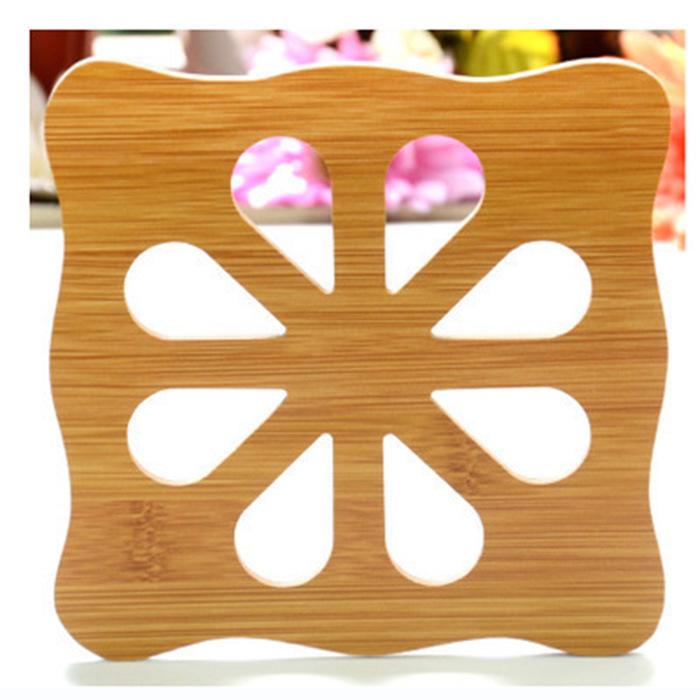 Large Cute Wooden Cartoon Anti-Slip Table Mat and Coaster Set