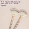 Soft Fan Shaped Makeup Brush Portable Highlight Contour Blending Brushes for Loose Powder Cosmetics Beauty Care Makeup Tools