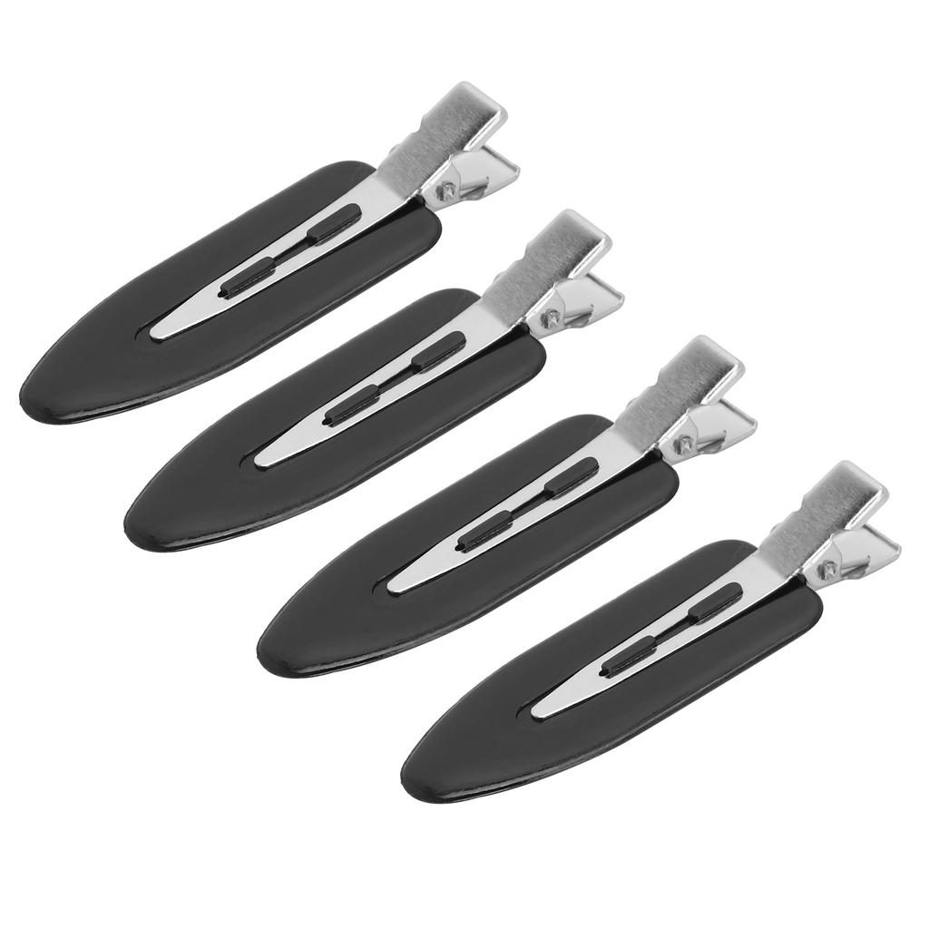 4 Pcs Makeup Hair Barrette Accessories No Bend Hair Clips No Crease Hair Styling Clips for WomenBlack