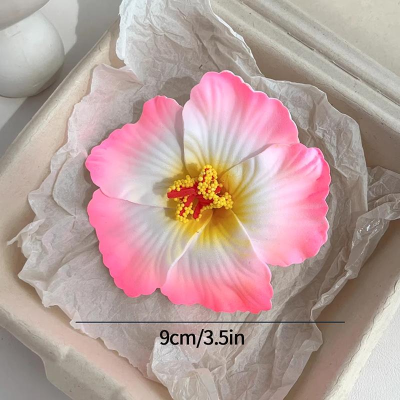 Plumeria Hibiscus Flower Hair Clip Hawaiian Flower Side Bangs Clip For Women Seaside Beach Hibiscus Flower Hairpin Headband