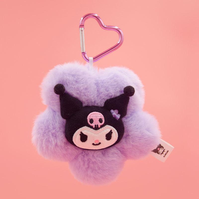 Genuine Sanrio Hello Kitty Kuromi Melody Cinnamoroll Stuffed Plush Toy Flower Style Pendant Keyring Anime Keychain Birthday Gift