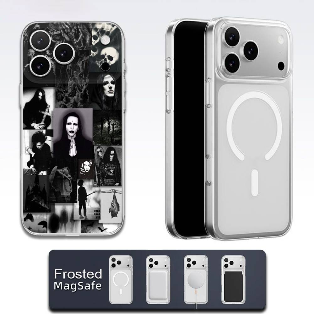 

Singer M-Marilyn Manson Phone Case For iPhone 17,16,15,14,13,12,11,Pro,Max,Plus,E,Air,Mini Magsafe Transparent iPhone16e