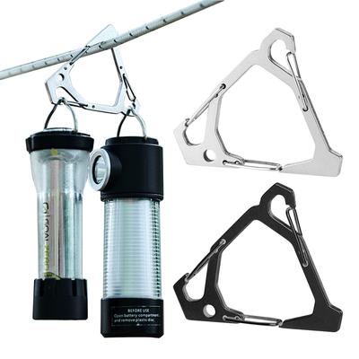 Triangle Hanging Buckle Stainless Steel Triangle Hanger Hook Multifunctional Lantern Stand Hooks for Outdoor Hiking