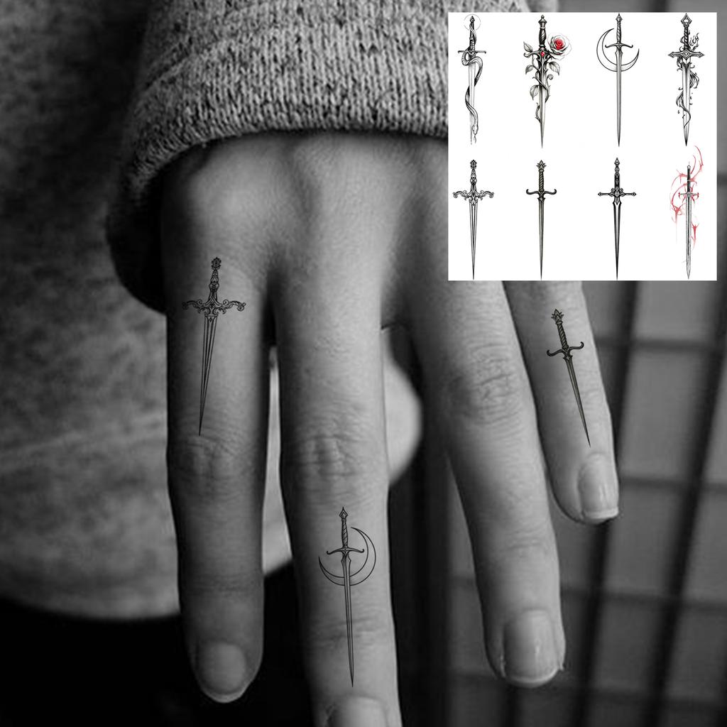 1 Sheet Small Pattern Temporary Tattoos For Women Finger Hand Ear, Realistic Star Sun Planets Fake Tattoo Sticker Durable Tatoos