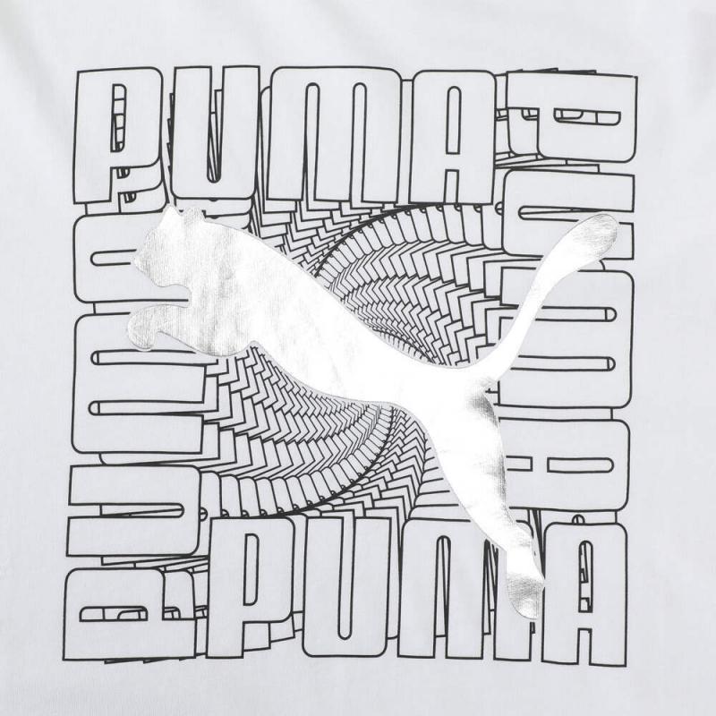 Puma Graphics Foil Ss25 Casual Sports Simple Round Neck Short Sleeve T-Shirt Men Tops White 687707-02