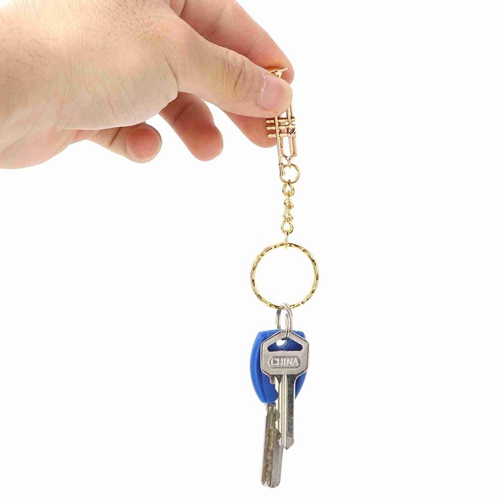 Brass Brass Trumpet Charm Miniature Musical Instrument Keychain Trumpet Pendant Decoration