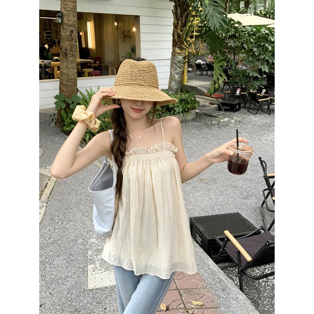 Summer sling vest women's new sweet and gentle temperament thin and white tube top