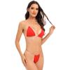 Super Light Bikini with Transparent Straps and Chest Pads - Women's Swimsuit