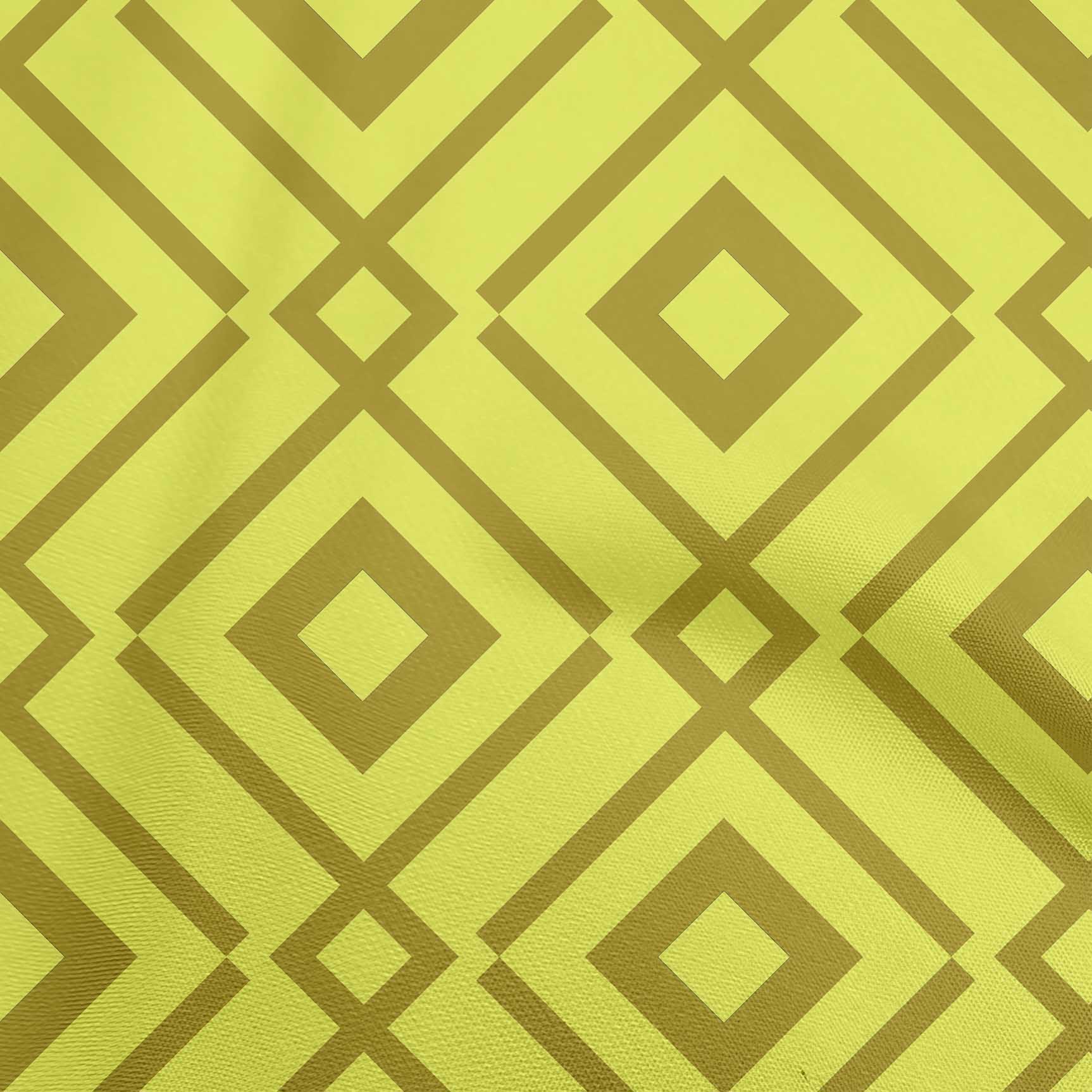 

oneOone Georgette Viscose Green Fabric Geometric Craft Projects Decor Fabric Printed By The Yard 42 Inch 42 Inch Wide - Viscose Chiffon жовтий