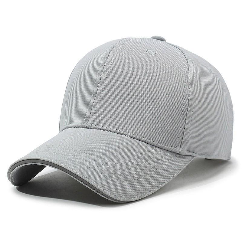 Men's Korean Fashion Solid Color Baseball Cap - Hard Top, Sun Hat, Outdoor Fishing, Duckbill Design