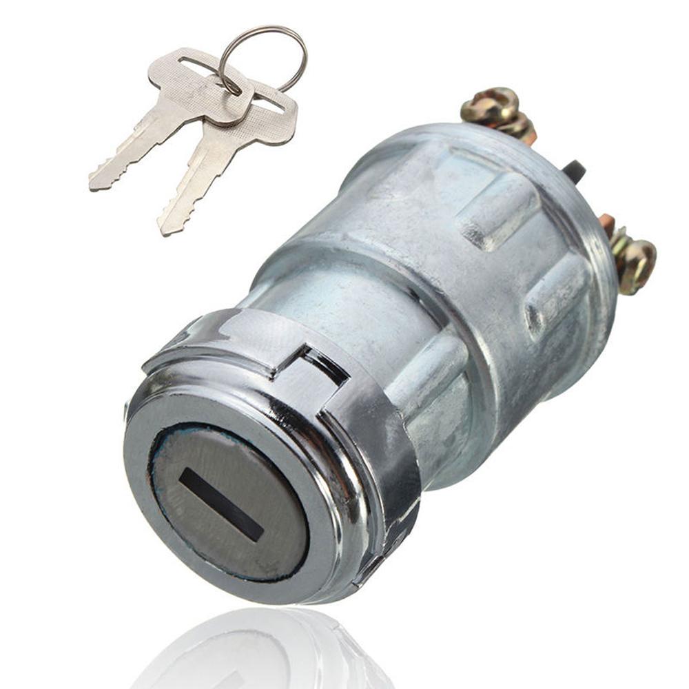 12V Car Ignition Cylinder Switch Lock + 2 Keys 3 Position Universal For 24mm Hole Car Truck Trailer SUV Pickup RV Camper 10A Switches4