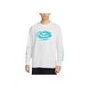 Nike Logo Print Casual Ribbed Crew Neck Comfortable Long Sleeve T-Shirt Men Tops White FV3487-121