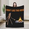 Marcus The Worm Funny Meme Robert Help Blanket  Flannel Vintage Soft Throw Blanket for Home Summer