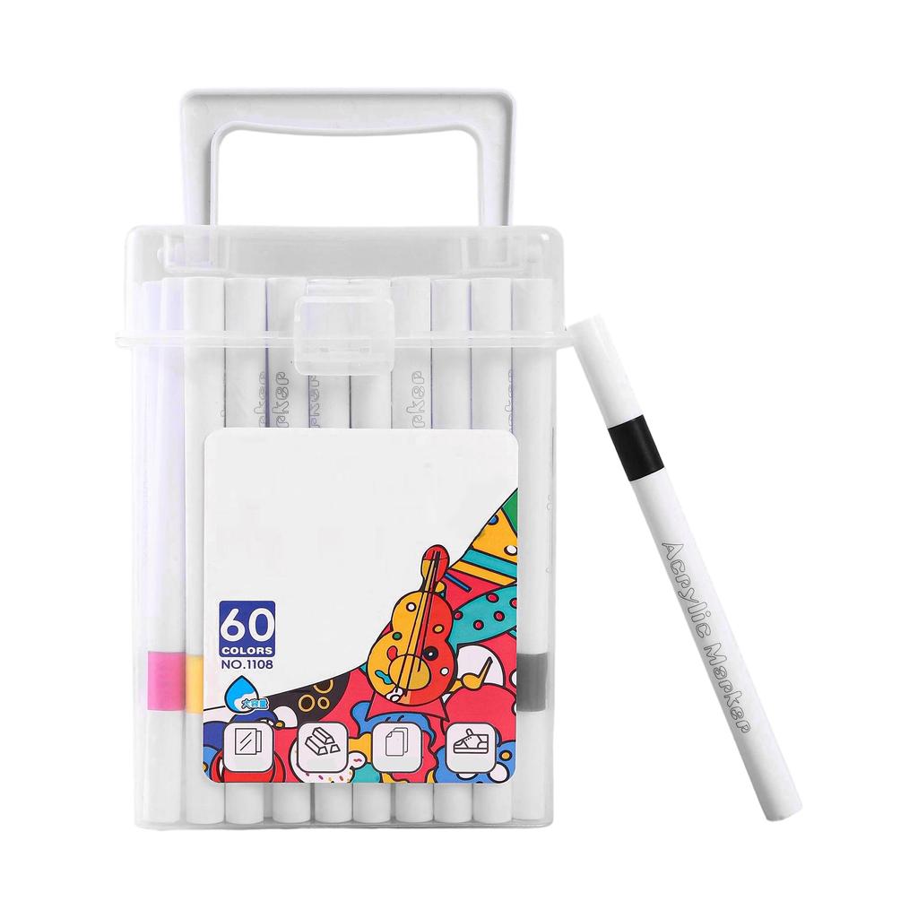 24/36/48/60/80/100/120ml Acrylic Paint Markers Art Drawing Pens Set