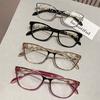 Cat Eye Reading Glasses Women Fashion Anti-Blue Light Metal Chain Legs Eyeglasses Vintage Presbyopic Eyewear