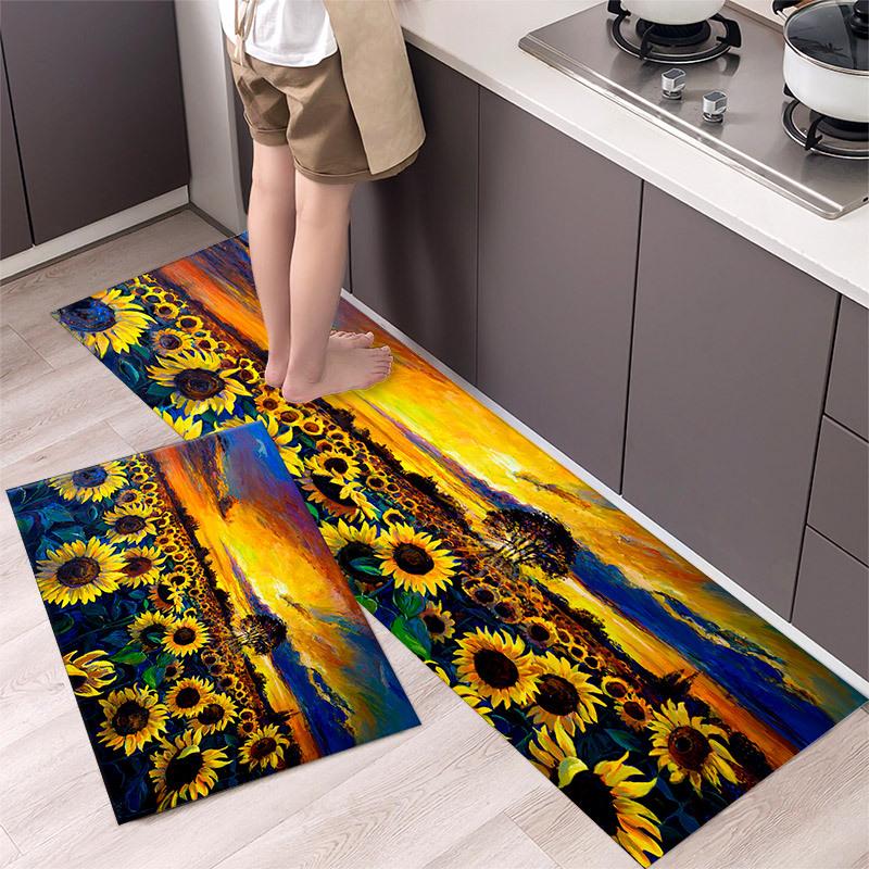 Moderner Ländlicher Stil Fußmatte Küchenteppich Badezimmereingang Badezimmer Schmutzabweisende Matte Fußmatte