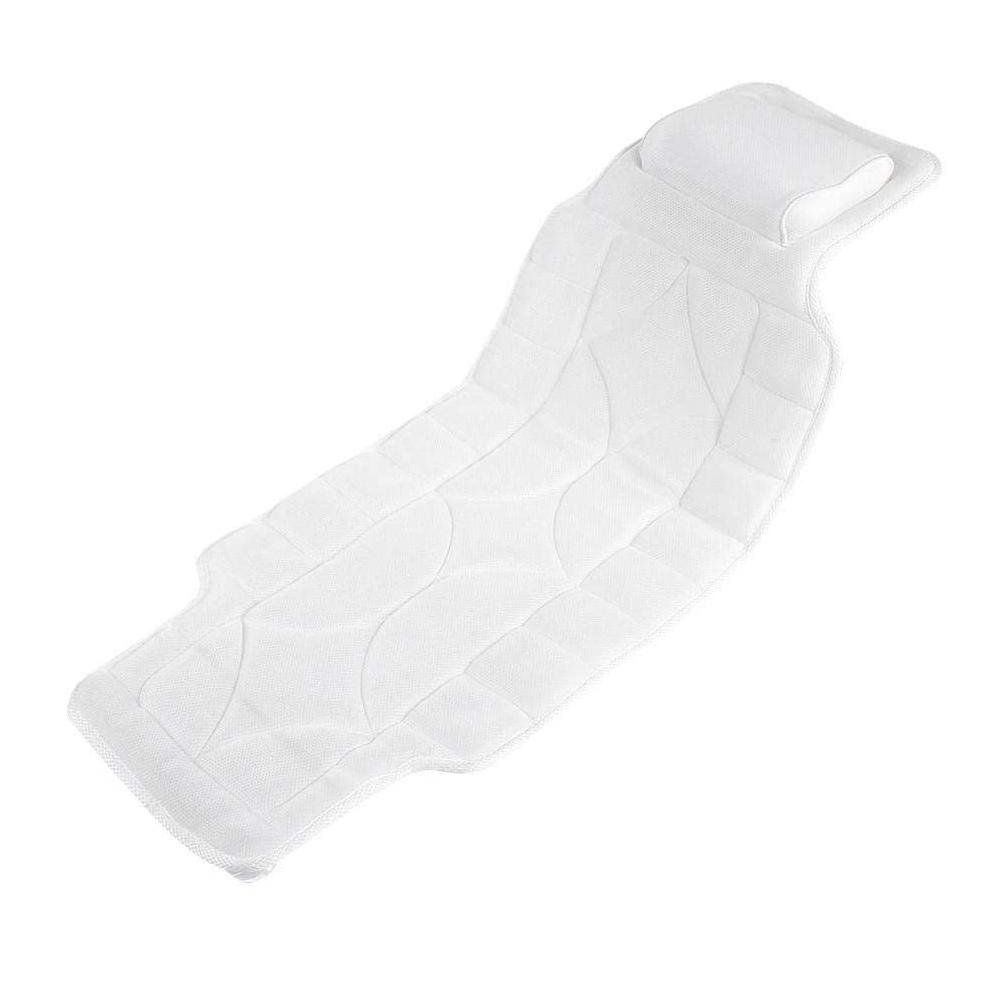 

Full Body SPA Bath Pillow Mat with 10 Suction Cups Bathtub Mat for Supporting Head Neck Spine
