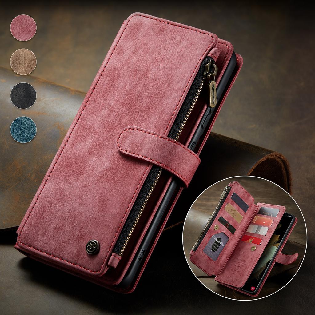Suitable for Samsung S21Ultra phone case, A52 phone leather case, Note20 retro wallet leather case, S20FE