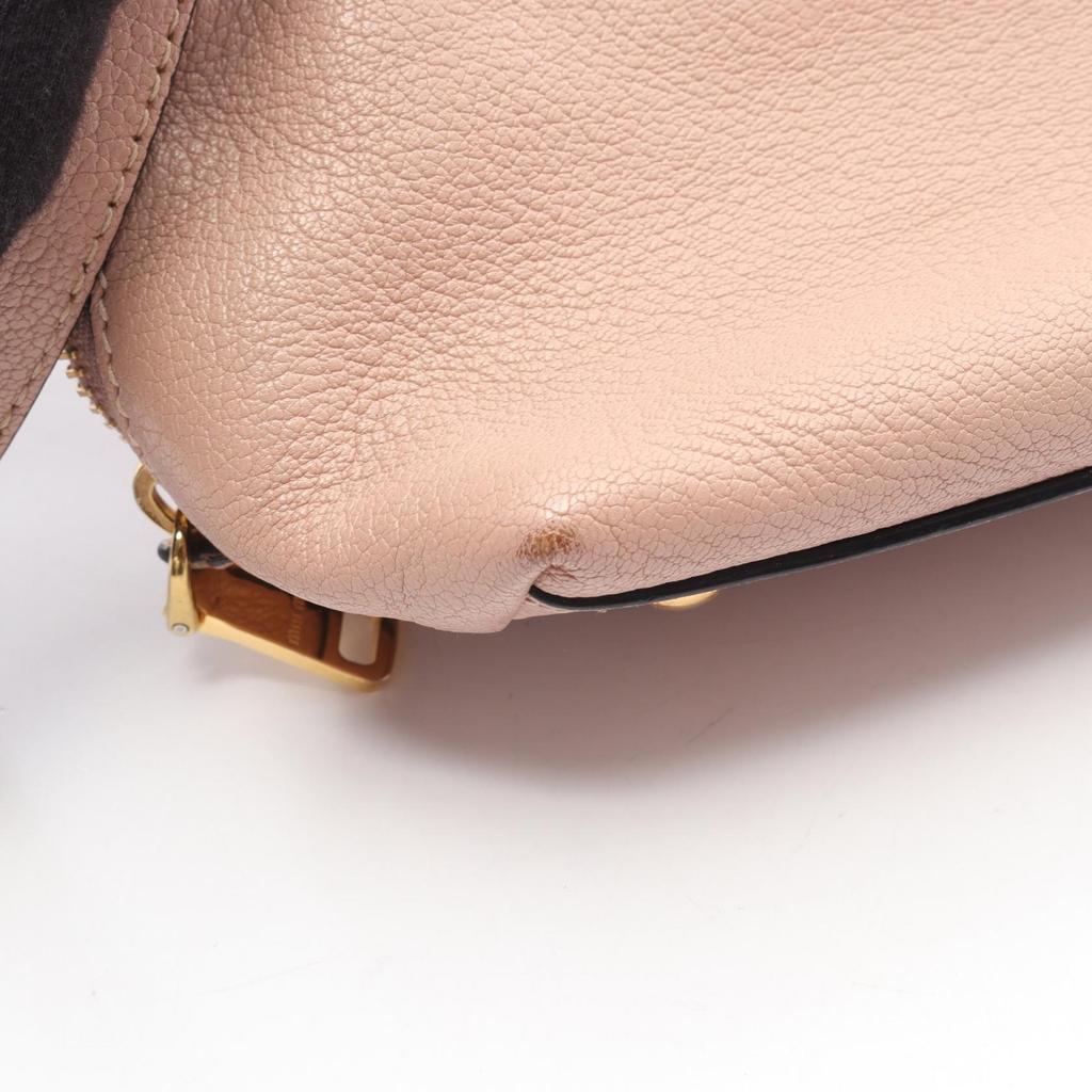 Used Miu Miu MADRAS 2WAY Handbag leather Pink Used Women