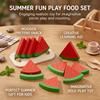 Wooden-Watermelon Toy for Kids Educational Fruit Model Role Play Gift for Boys and Girls Summer Present