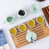 Portable Ceramic Tea Set with Tray - Custom Engraved Anniversary Gift