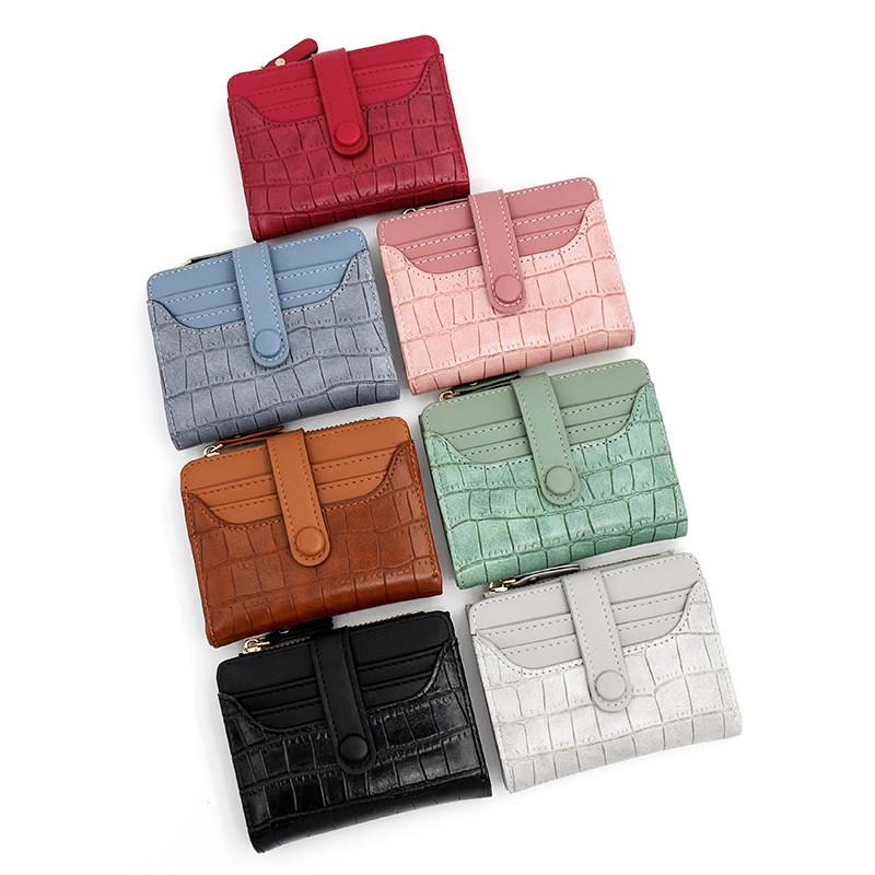 Minimalist Ladies Wallet Pu Leather Small Card Holder With Coin Pocket For Daily Use