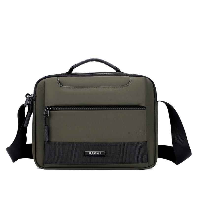 Durable Crossbody Bag Men's Large Capacity Water-Repellent Shoulder Bag Commuter Business Handbag