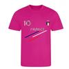 Children's Football Kit - NPZ - France Style - Fuchsia Pink - White Shorts - 100% Polyester