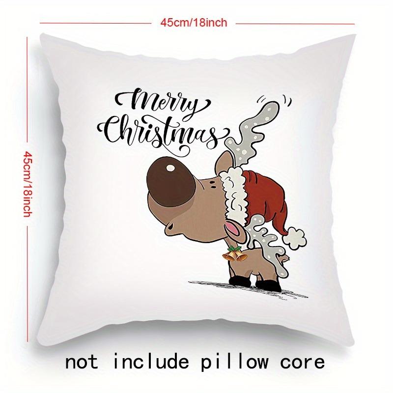 Christmas Themed Pillowcases: Santa, Reindeer & Gnomes with Festive Designs Sofa Room Cushion Cover Home Decoration Gift
