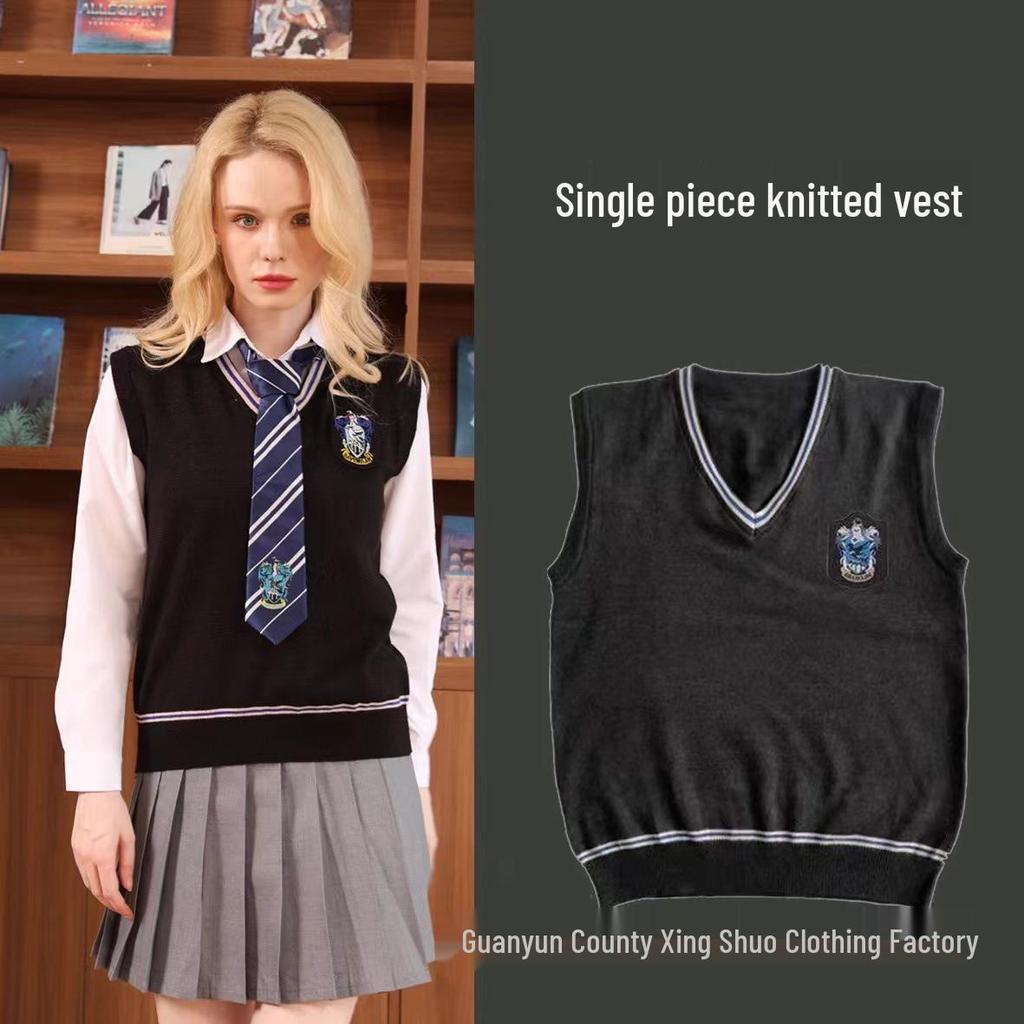 Unisex Harry Potter Magic Academy V-Neck Sleeveless Cosplay Sweater
